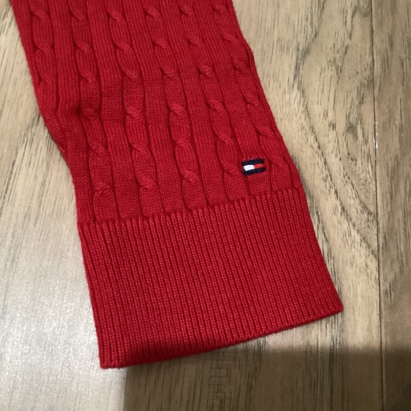 TOMMY HILFIGER Women's Cotton Mock Turtleneck Cable-Knit Sweater, size S - Picture 4 of 6